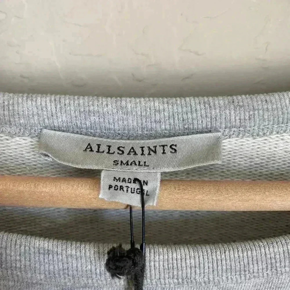 AllSaints Woman Paloma Sweatshirt Grey Marl Size‎ Small - Picture 5 of 11